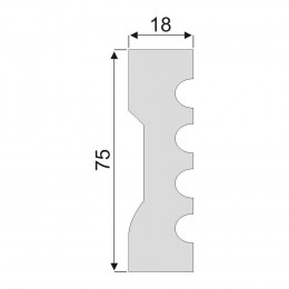 Гладкий Молдинг Decoro-Gesso М80