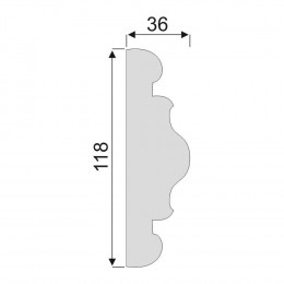 Гладкий Молдинг Decoro-Gesso М90