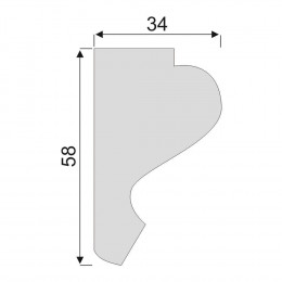 Гладкий Молдинг Decoro-Gesso М93