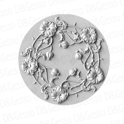 Врезная потолочная Розетка Decoro-Gesso Р37